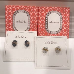 Stella & Dot Earrings - Gold and Rose Gold pairs